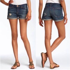 J Brand Distressed Boyfriend Mid Rise Mako Denim Shorts - Women’s 29